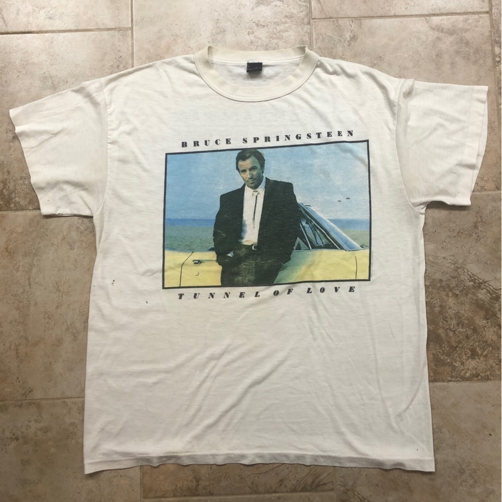 Vintage 1988 Bruce Springsteen Tour Tshirt European Tunnel of Love Tour